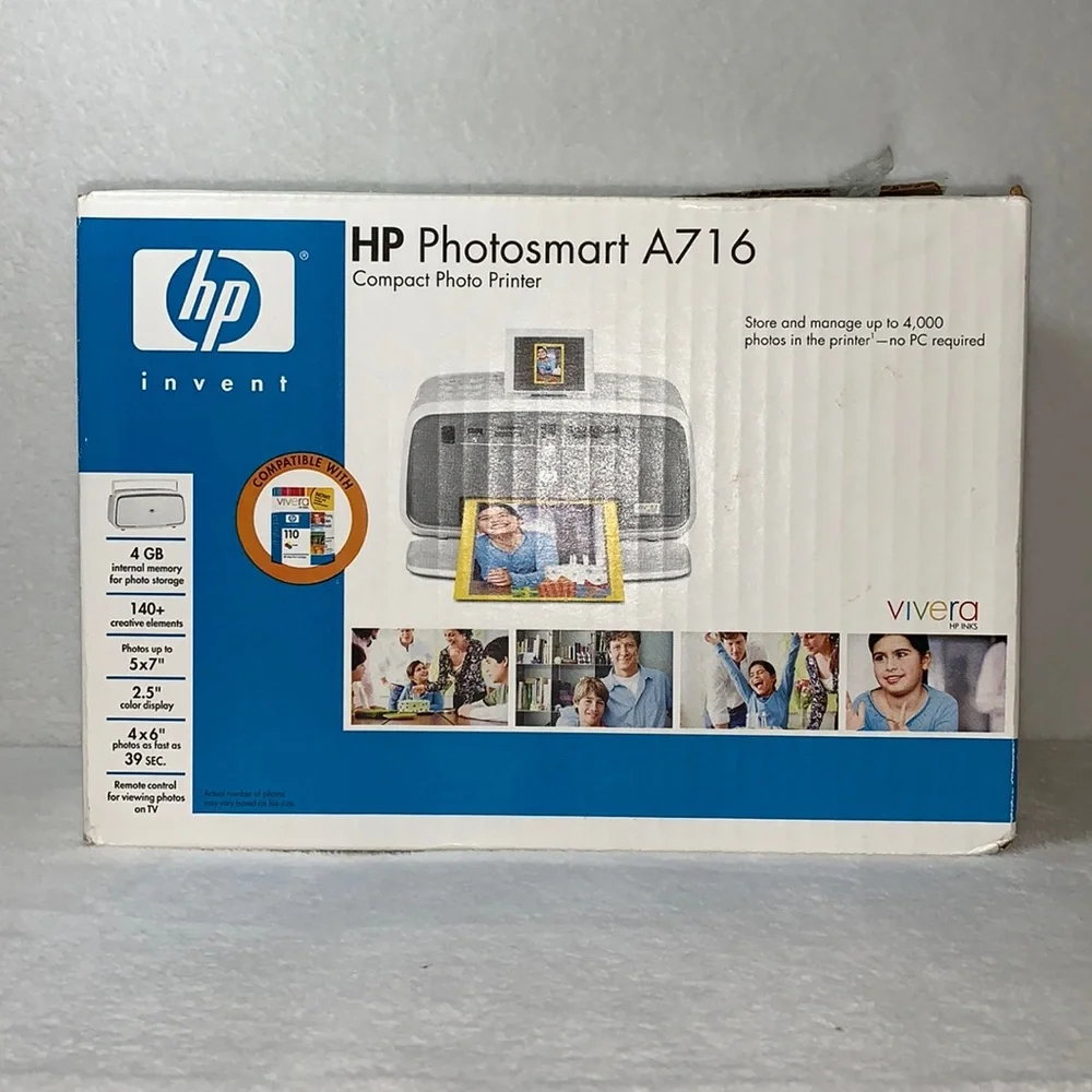 HP A716 Photosmart Compact Photo Printer *NEW*